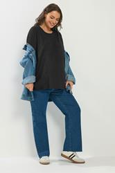 BUMP IT UP MATERNITY Plus Size Black Nursing T-Shirt | Yours Clothing 1