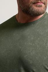 BadRhino Big & Tall Khaki Green Acid Wash T-Shirt | BadRhino 4