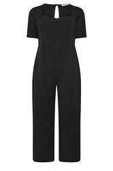 YOURS LONDON Plus Size Black Sweetheart Neck Jumpsuit | Yours Clothing 5