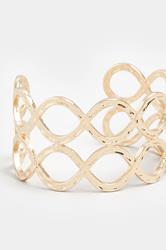 Gold Tone Textured Twist Cuff Bracelet | Yours Clothing 2