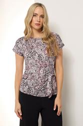 LTS Tall Black Paisley Side Tie Top | Long Tall Sally 1