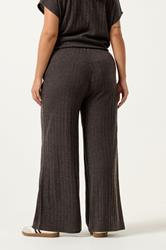 YOURS Plus Size Chocolate Brown Knitted Wide Leg Trousers | Yours Clothing 2