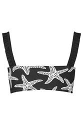 YOURS Plus Size Black Starfish Print Bikini Top | Yours Clothing 7
