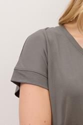LTS PREMIUM Tall Grey V-Neck Modal T-Shirts | Long Tall Sally 4