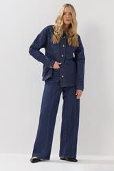 LTS Tall Blue Seam Front Pocket Wide Leg Jeans | Long Tall Sally  1