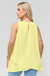 YOURS LONDON Plus Size Yellow Layered Blouse | Yours Clothing 2