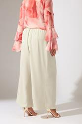 EVANS Plus Size Ivory White Premium Pleat Front Occasion Trousers | Evans 2