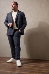 BadRhino Tailoring Big & Tall Blue & Red Checked Suit Trousers | BadRhino 2