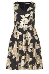 YOURS LONDON Curve Black Flower Applique Mini Dress