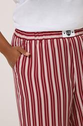 LIMITED COLLECTION Plus Size Dark Pink Stripe Boxer Waist Trousers | Yours Clothing 4
