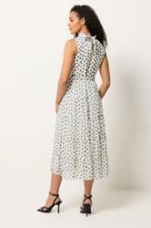 M&Co White Spot Print Tiered Chiffon Midi Dress | M&Co 4