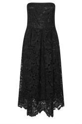 YOURS LONDON Curve Black Sleeveless Premium Lace Maxi Dress