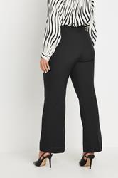 YOURS Plus Size Black Pleat Front Bootcut Trousers | Yours Clothing 2
