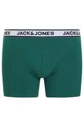 JACK & JONES Big & Tall 5 PACK Black & Green Boxers | BadRhino 5