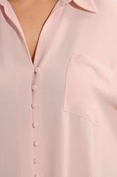 EVANS Plus Size Light Pink Dipped Hem Oversized Shirt | Evans 4