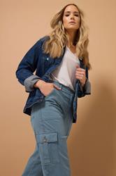 LTS MADE FOR GOOD Tall Blue Cargo Chino Jeans | Long Tall Sally 5