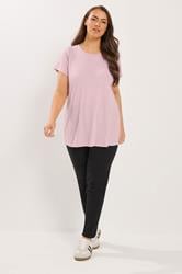 YOURSET 3 PACK Plus Size Chocolate Brown & Pink Core T-Shirts | Yours Clothing 4
