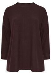 YOURS Curve Chocolate Brown Soft Touch Jumper