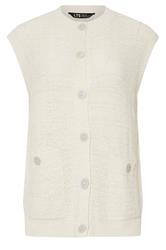 LTS Tall Ivory White Knitted Metallic Button Vest Top | Long Tall Sally 6