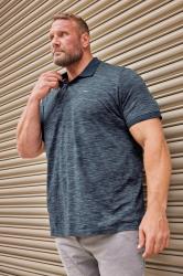 BadRhino Big & Tall Navy Blue Marl Polo Shirt | BadRhino 5