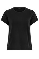 YOURS Curve Black Interlock T-Shirt