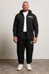 BadRhino Big & Tall Black Worldwide Map Zip Through Hoodie | BadRhino 1