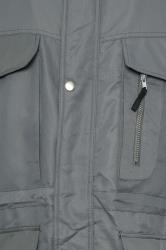 BadRhino Big & Tall Grey Fleece Lined Hooded Coat | BadRhino 2