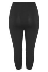 Plus Size Black Lace Cropped Leggings | Yours Clothing 7