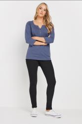 LTS Tall 2 PACK Blush Pink & Blue Cotton Henley Tops | Long Tall Sally 5