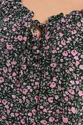 YOURS Plus Size Pink Textured Ditsy Floral Print Top | Yours Clothing 4