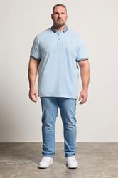BadRhino Big & Tall Blue Chambray Pocket Polo Shirt | BadRhino 4