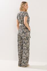 LTS Tall Women's Black Paisley Wrap Jumpsuit | Long Tall Sally 2