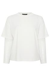 LIMITED COLLECTION Curve White Lace Long Sleeve T-Shirt