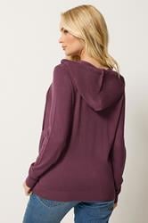 M&Co Berry Purple Zip Up Hoodie | M&Co 2