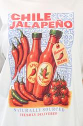 YOURS Plus Size Ivory White 'Chile Jalapeno' Relaxed T-Shirt | Yours Clothing 4