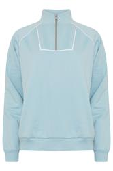 LTS Tall Womens Light Blue Zip Sweatshirt | Long Tall Sally 6