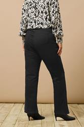 EVANS Plus Size Curve Fit Black Straight Leg Jeans | Evans  2