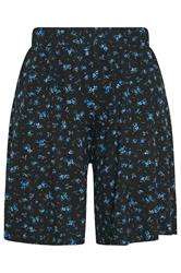 YOURS Curve Black Floral Ditsy Shorts