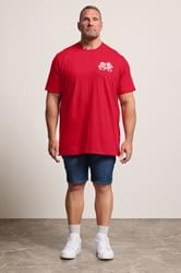 BadRhino Big & Tall Red Extra Long 'Grill & Chill' T-Shirt | BadRhino 1