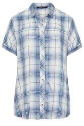 YOURS Curve Blue Checked Shirt