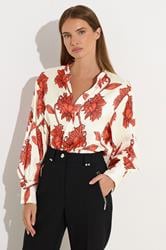 STAR Orange Floral Notch Neck Blouse | StarByJM 7