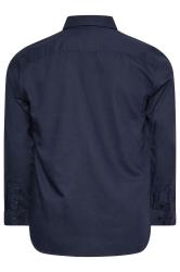 BadRhino Big & Tall Navy Blue Long Sleeve Oxford Shirt | BadRhino 8