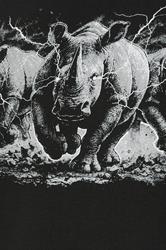 BadRhino Big & Tall Black Extra Long Rhino Graphic T-Shirt | BadRhino 7