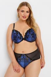 YOURS Plus Size Navy Blue Lace Padded Bra | Yours Clothing  1