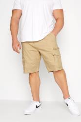 KAM Beige Brown Canvas Cargo Shorts | BadRhino 3