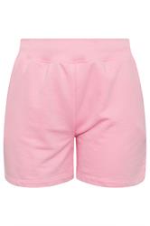 YOURS Curve Pink Jogger Shorts