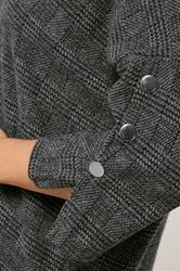 YOURS Plus Size Grey Check Soft Touch Button Top | Yours Clothing 4