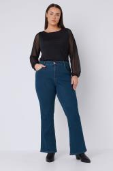 EVANS Plus Size Curve Fit Indigo Bootcut Jeans | Evans 1