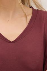 LTS PREMIUM Tall 2 PACK Burgundy Red & Green V-Neck Modal Tops | Long Tall Sally 6