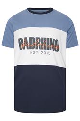 BadRhino Big & Tall Blue Cut & Sew Scripted T-Shirt